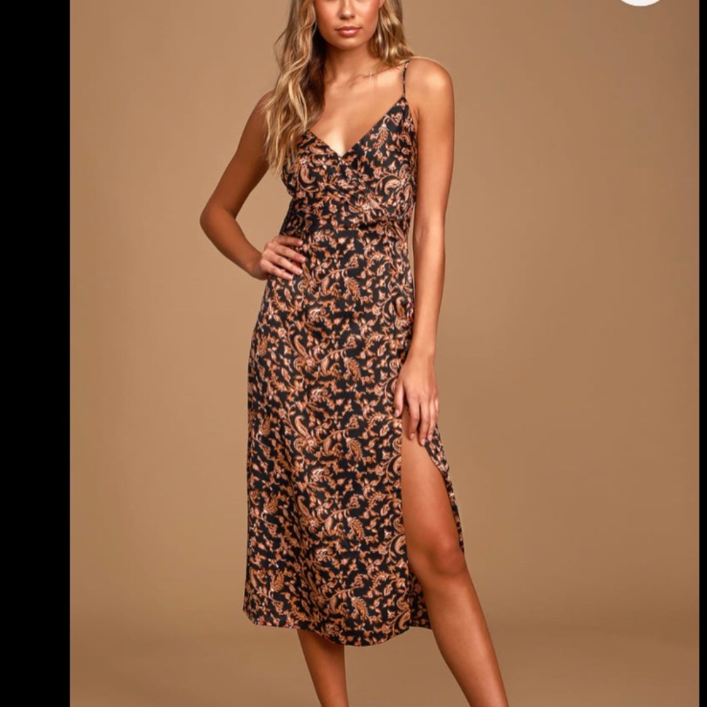 Lulu’s Paisley Satin Dress